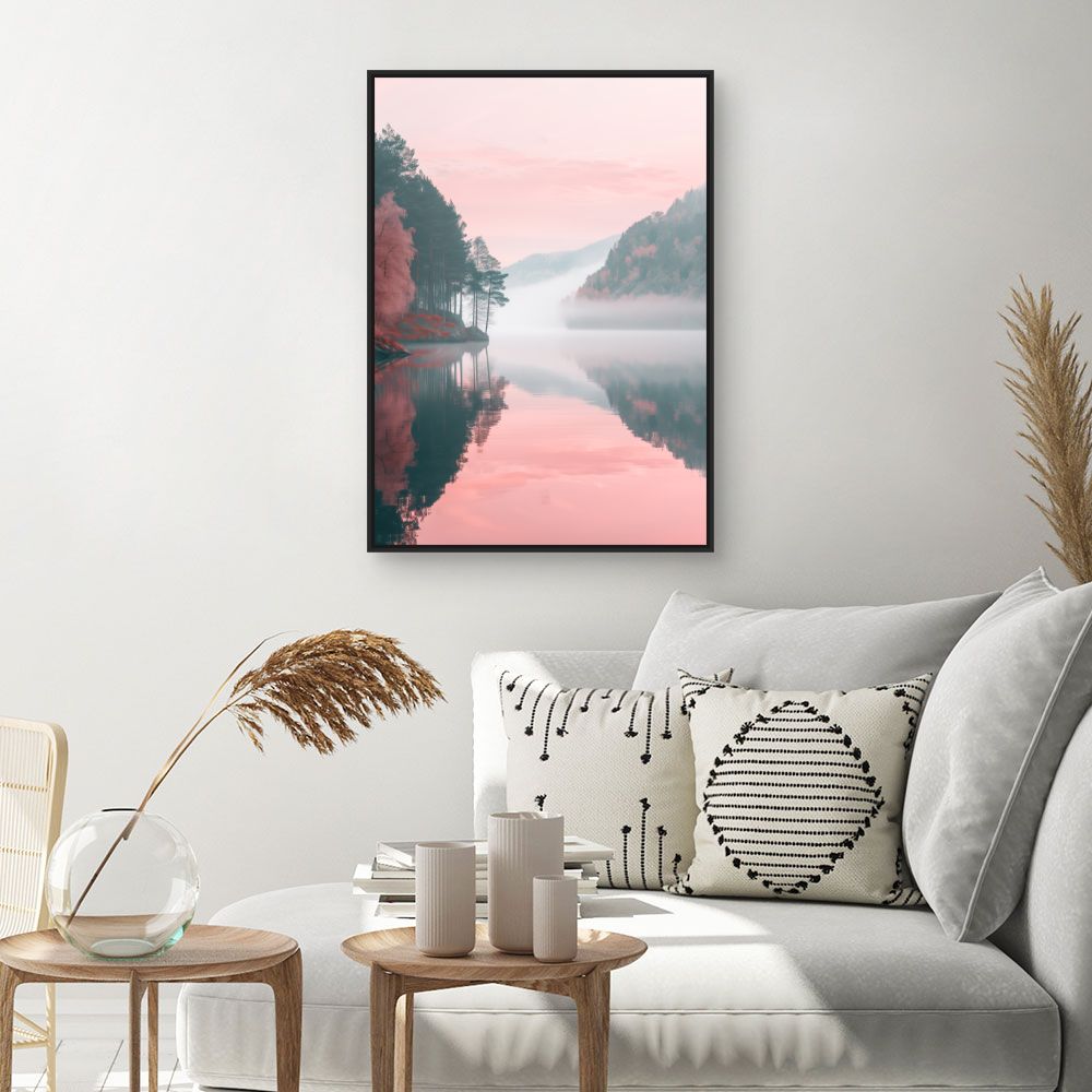 Schilderij "Vreedzame pastelweerspiegeling"