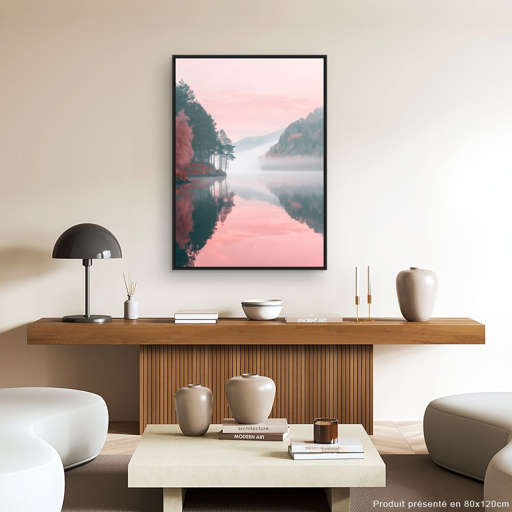 Schilderij "Vreedzame pastelweerspiegeling"