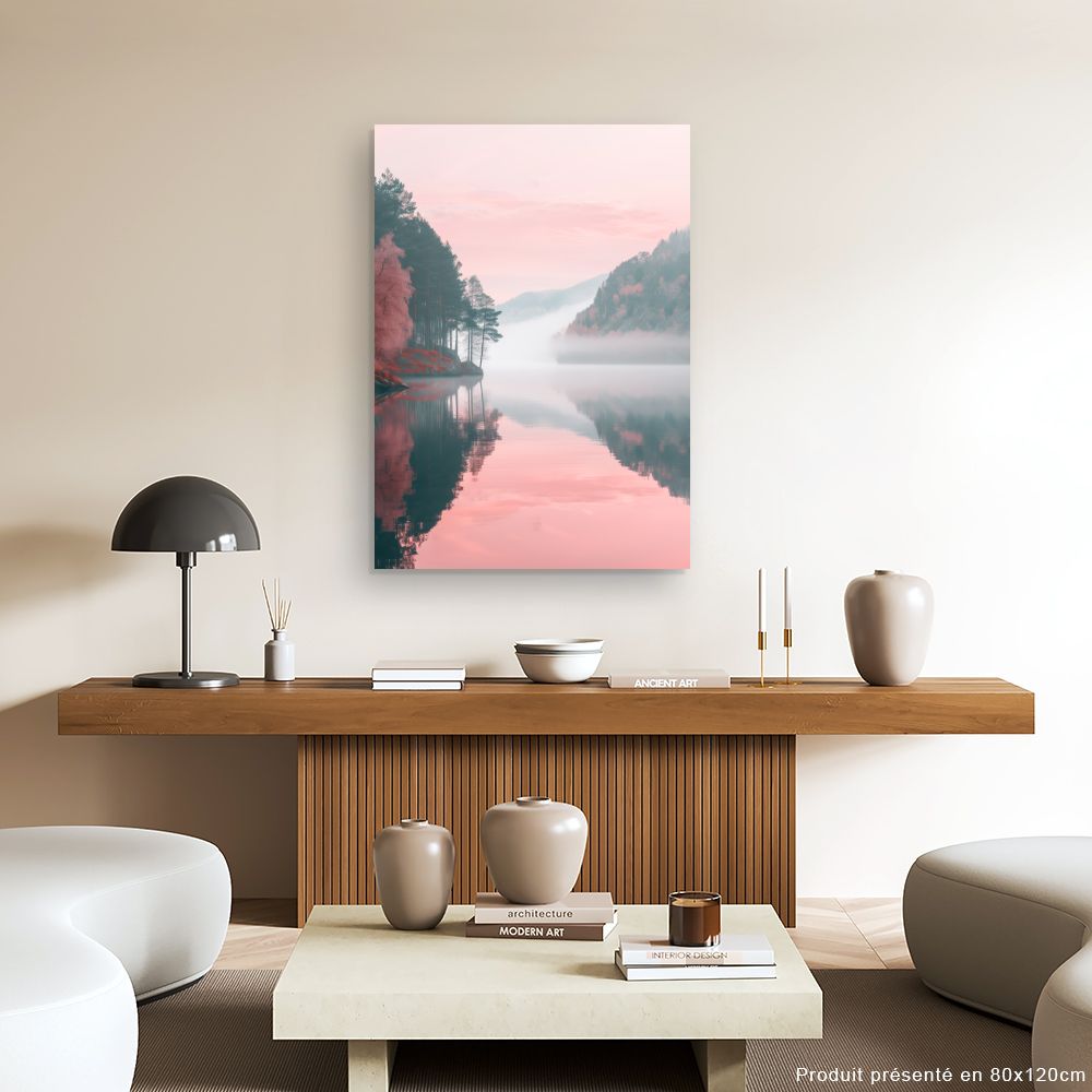 Schilderij "Vreedzame pastelweerspiegeling"