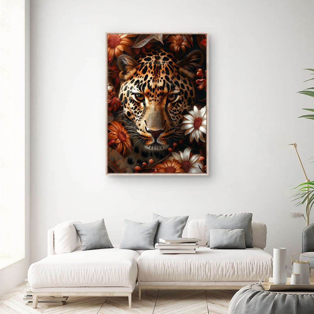 Toile "Jaguar floral"