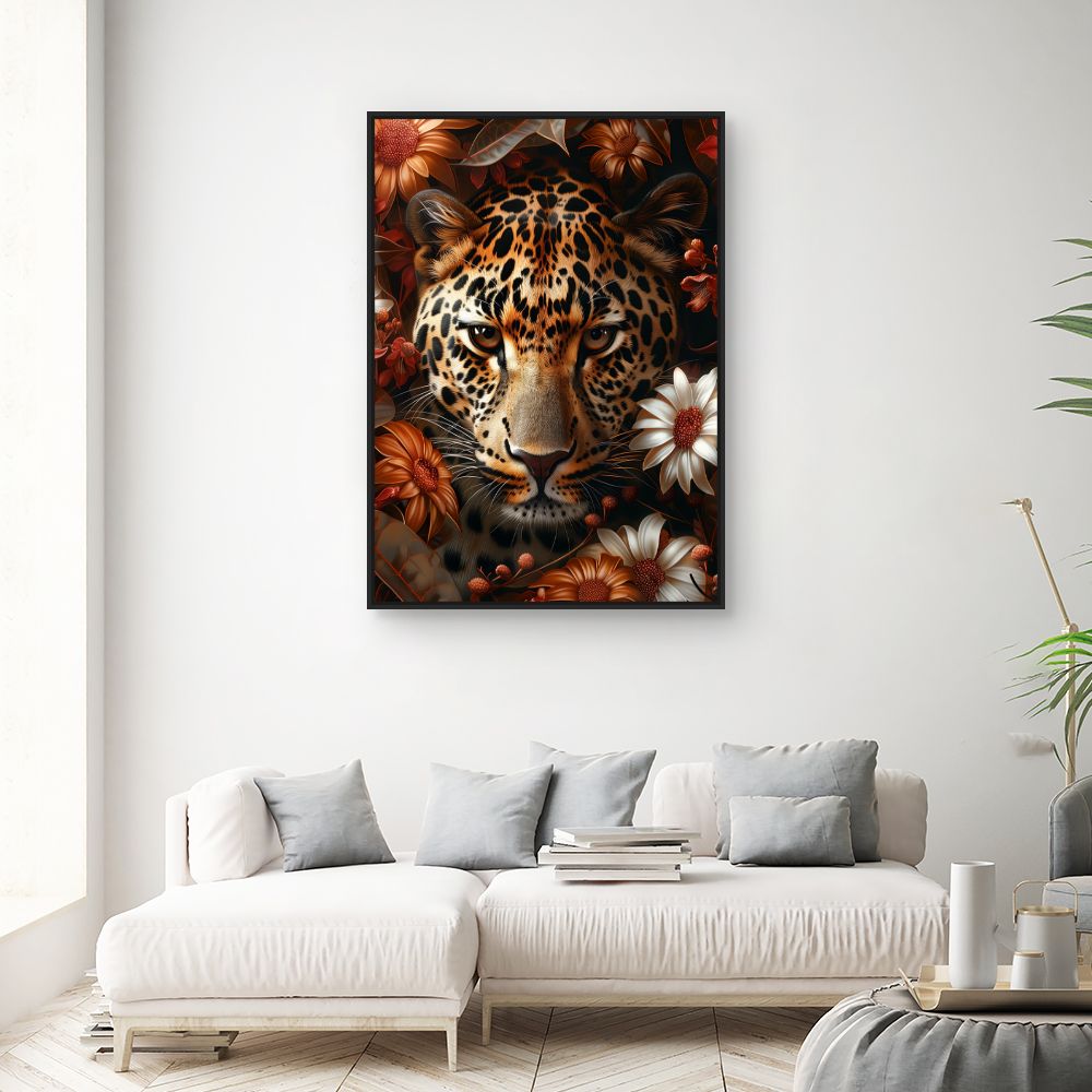 Toile "Jaguar floral"