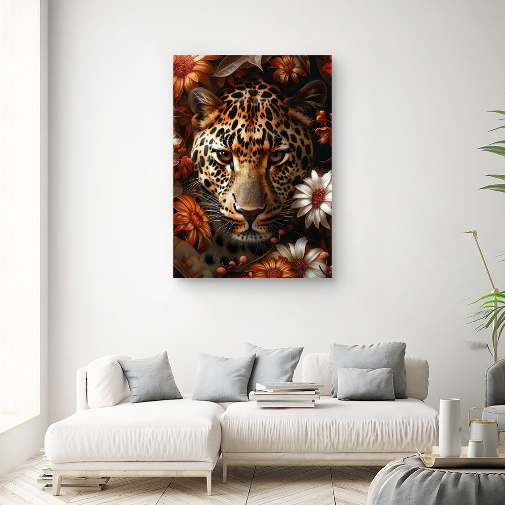 Toile "Jaguar floral"