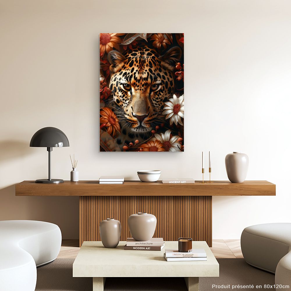 Toile "Jaguar floral"