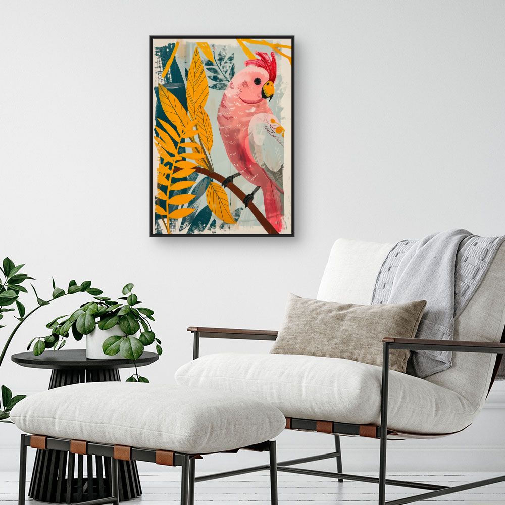 Toile "Perroquet tropical éclatant"