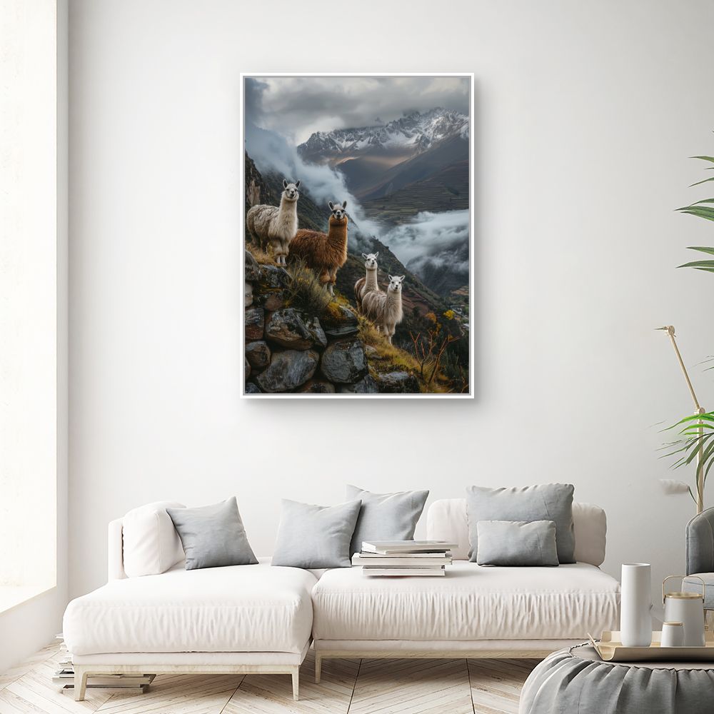 Toile "Lamas majestueux"