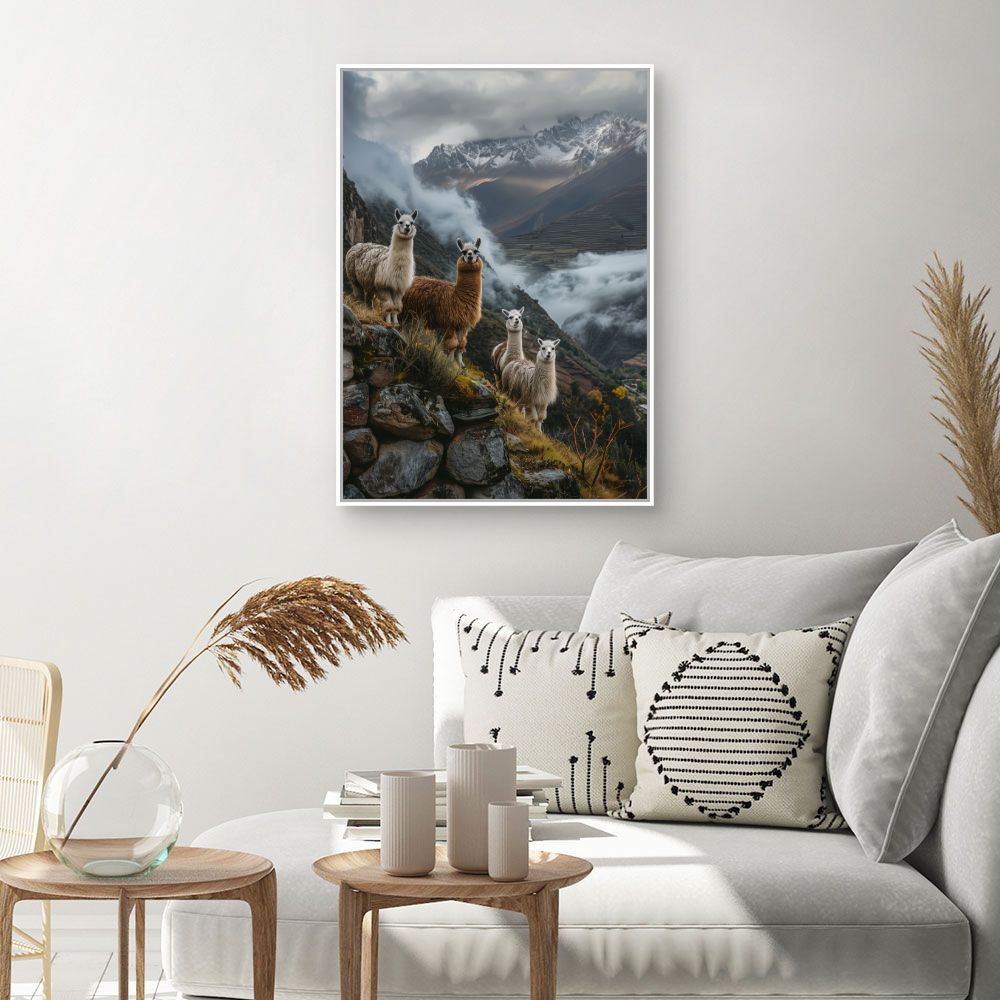 Toile "Lamas majestueux"