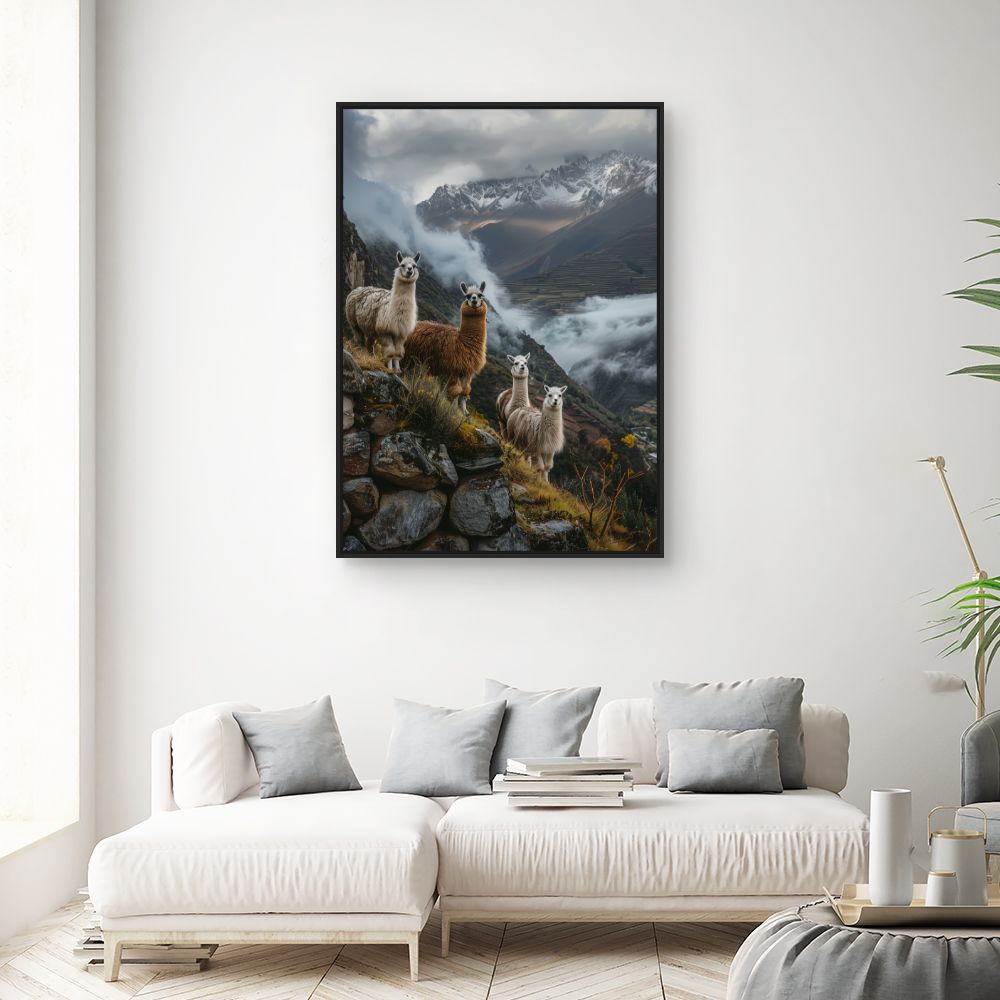 Toile "Lamas majestueux"
