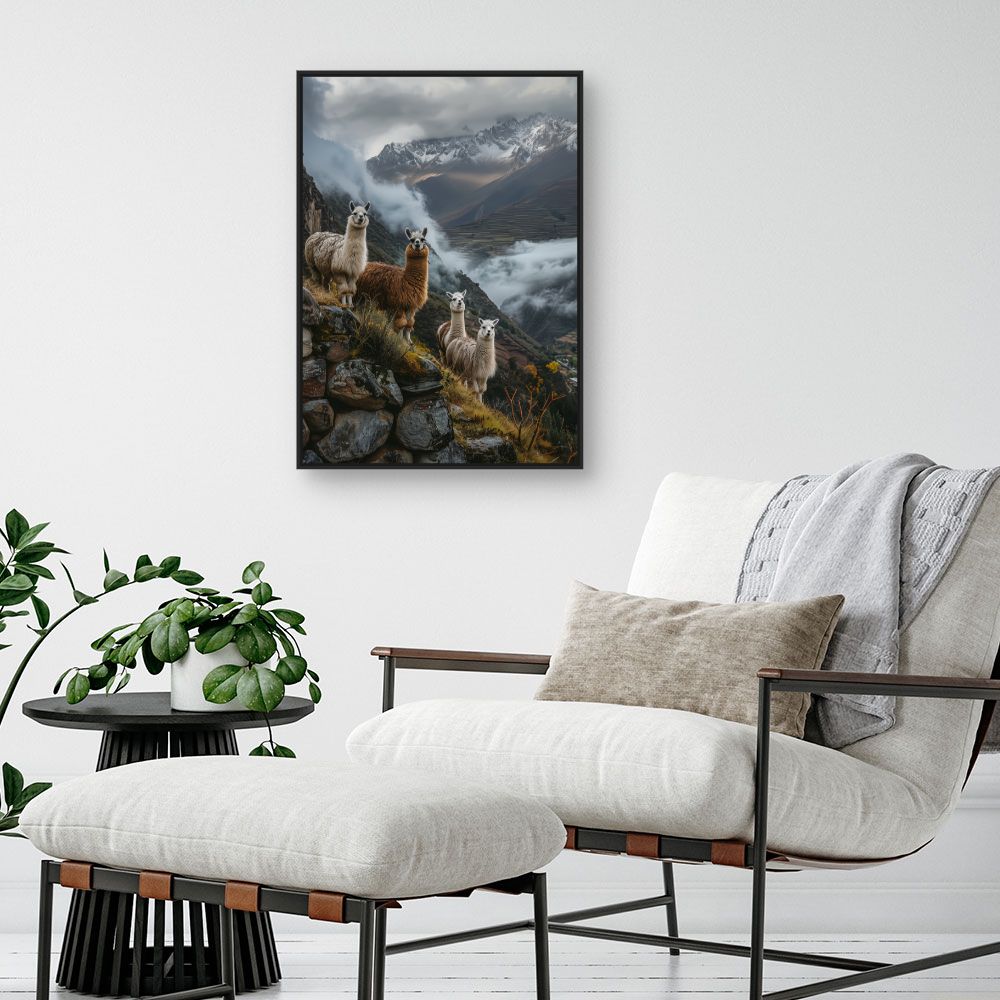 Toile "Lamas majestueux"