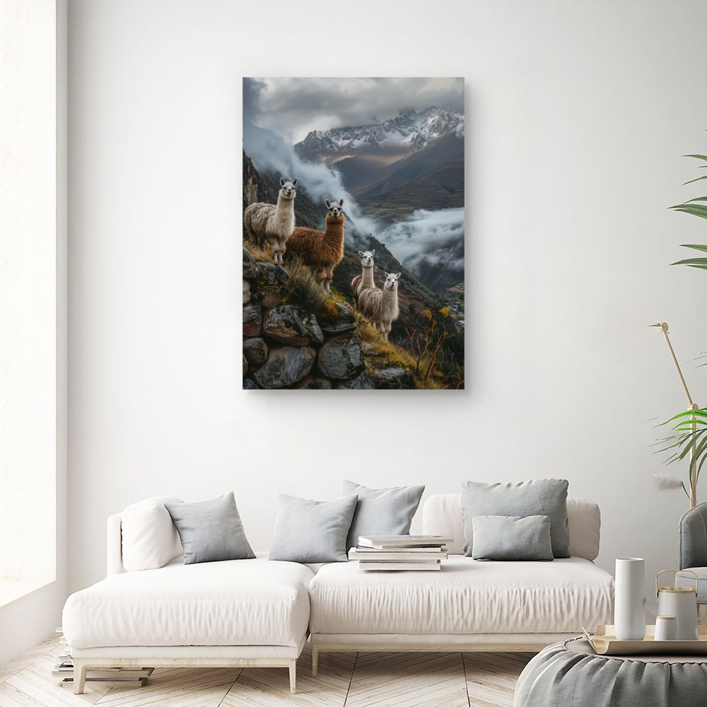 Toile "Lamas majestueux"