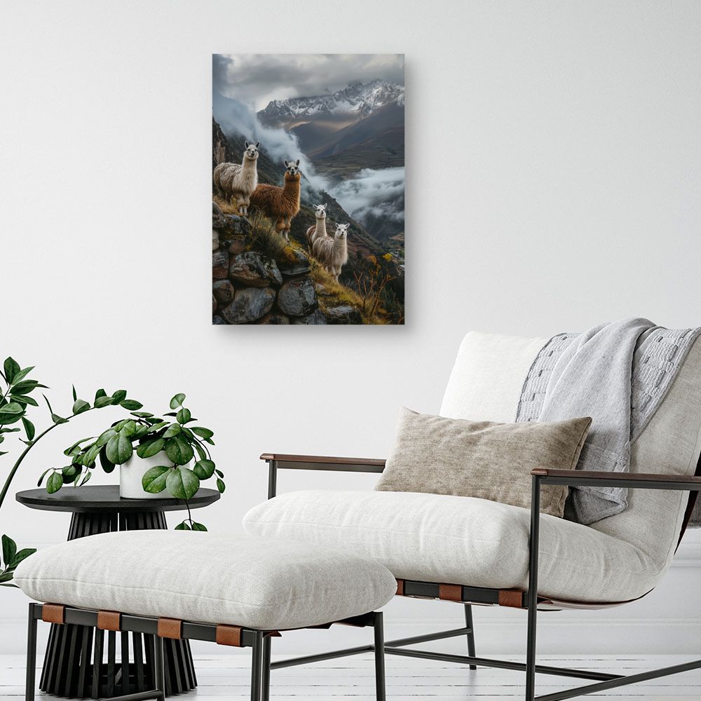Toile "Lamas majestueux"