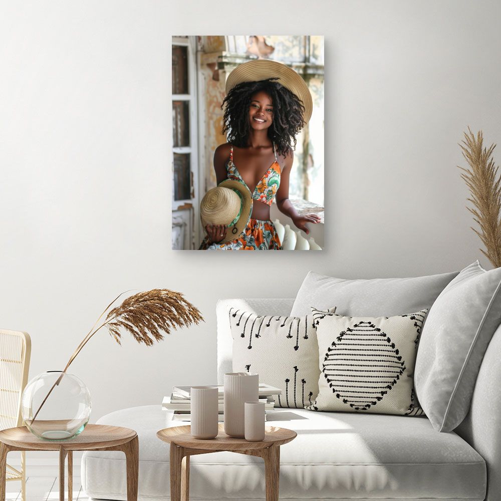 Toile "Sourire éclatant"