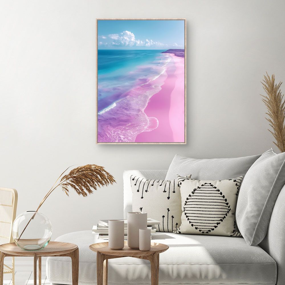 Toile Plage pastel rêveuse – toile cadre naturel (slide 1, 60×90)