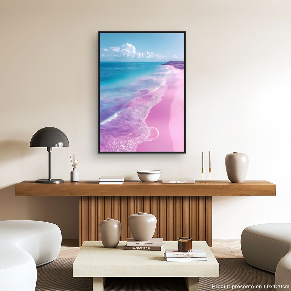 Schilderij "Dromerig pastelstrand"