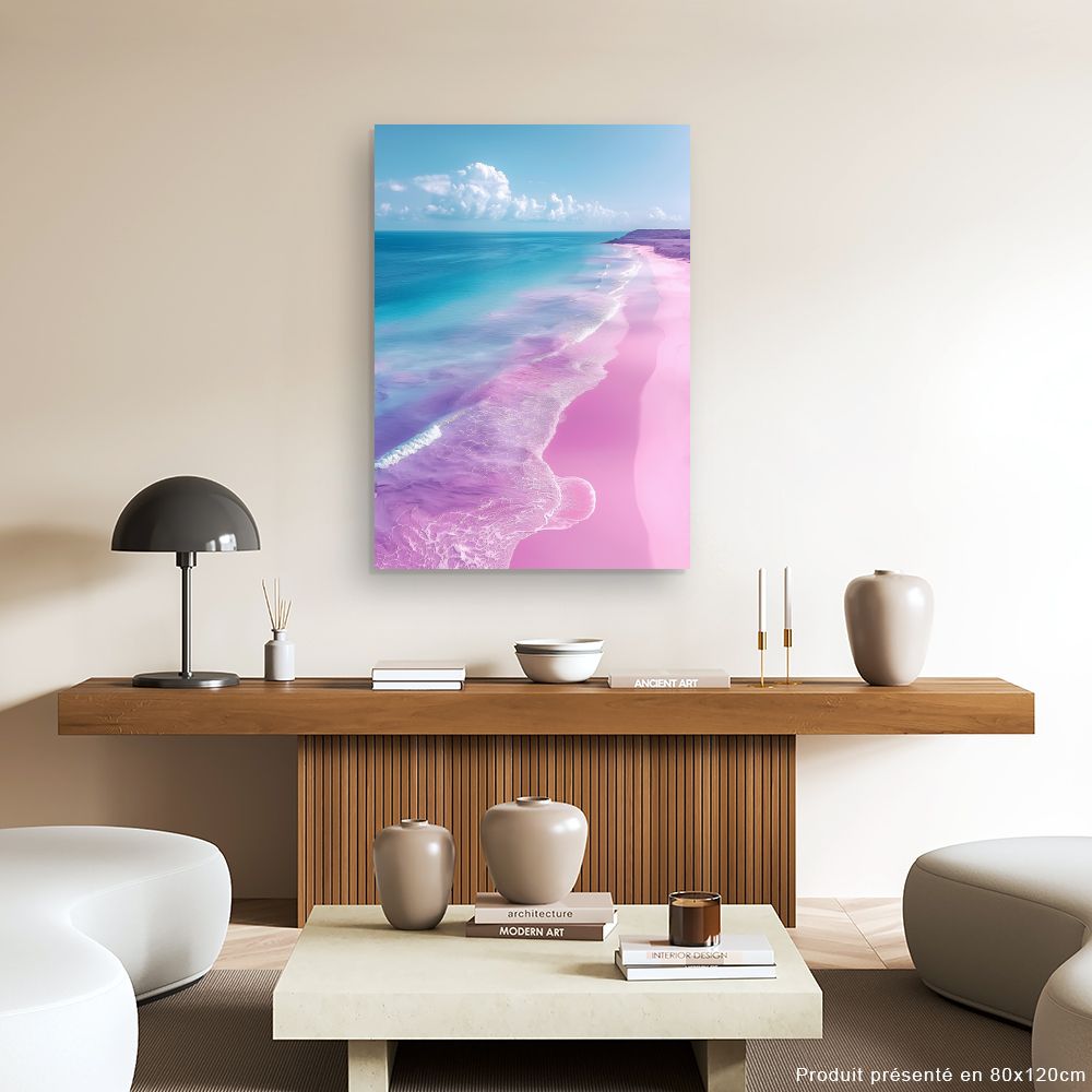 Schilderij "Dromerig pastelstrand"