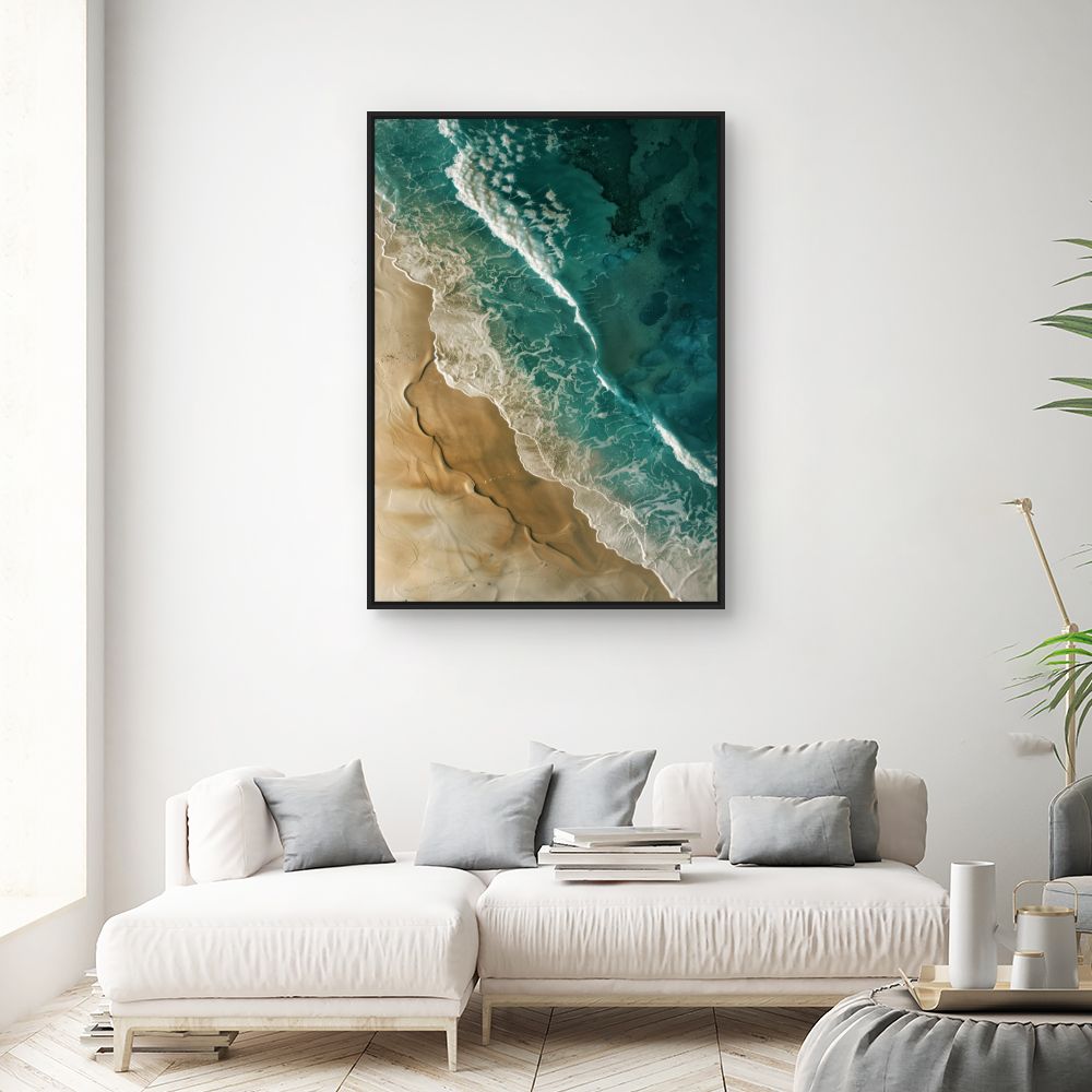 Schilderij "Schitterende zeegolven"