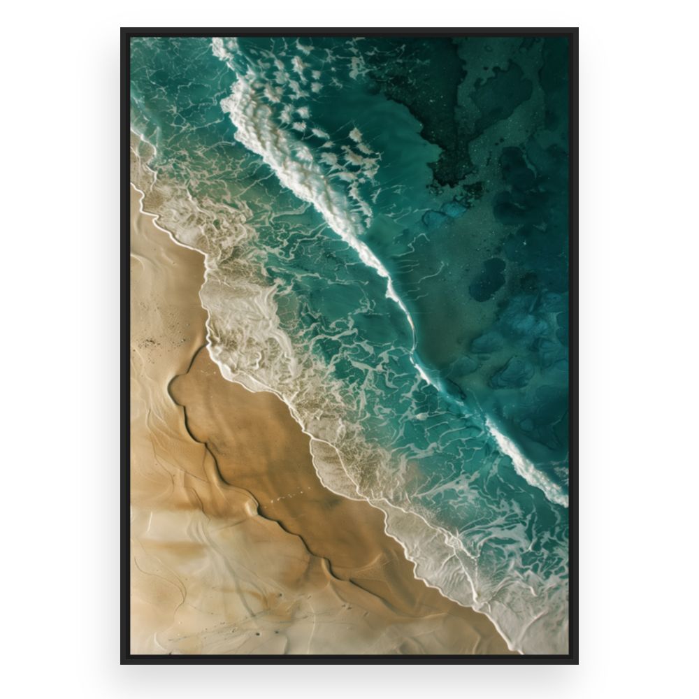 Toile Éclatantes vagues marines – toile cadre noir (slide 3)