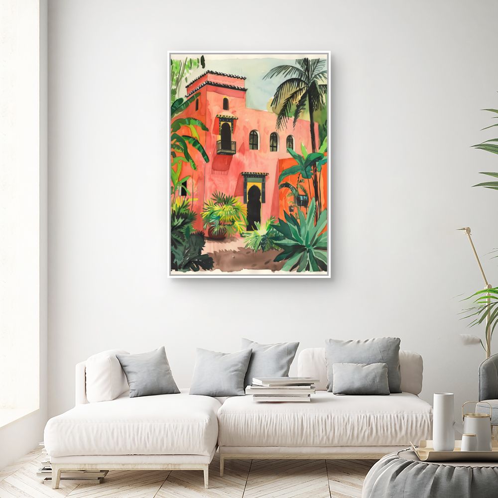 Toile "Palais tropical vibrant"