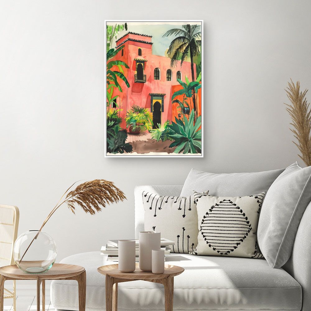 Toile "Palais tropical vibrant"