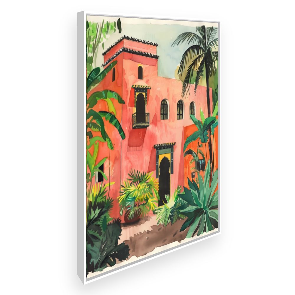 Toile Palais tropical vibrant – toile cadre blanc (slide 2)