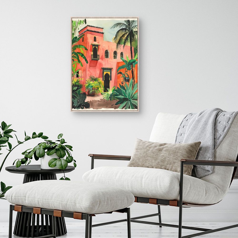 Toile "Palais tropical vibrant"