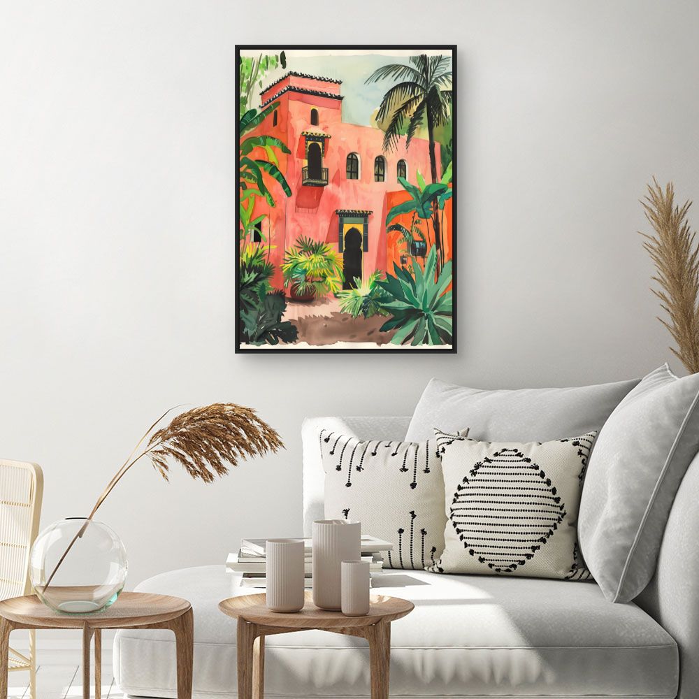 Toile "Palais tropical vibrant"