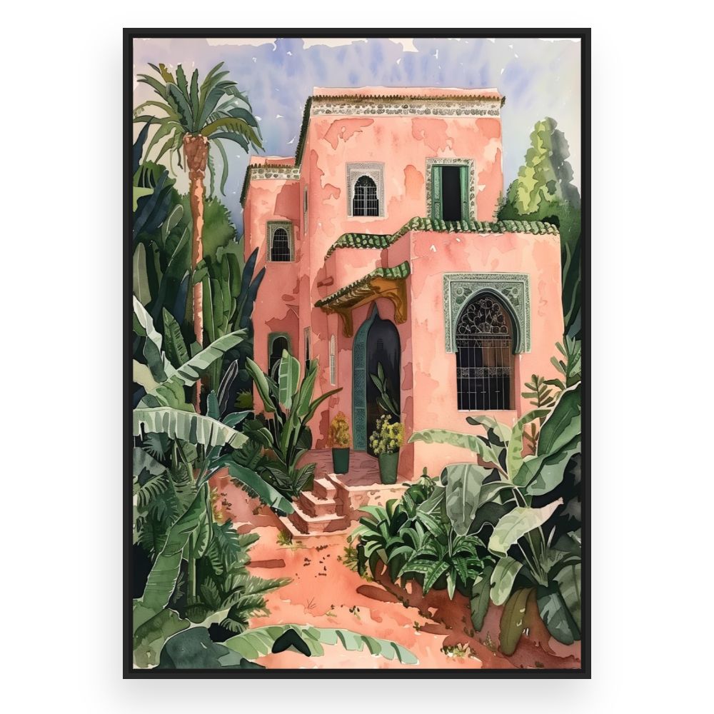 Toile Oasis exotique – toile cadre noir (slide 3)