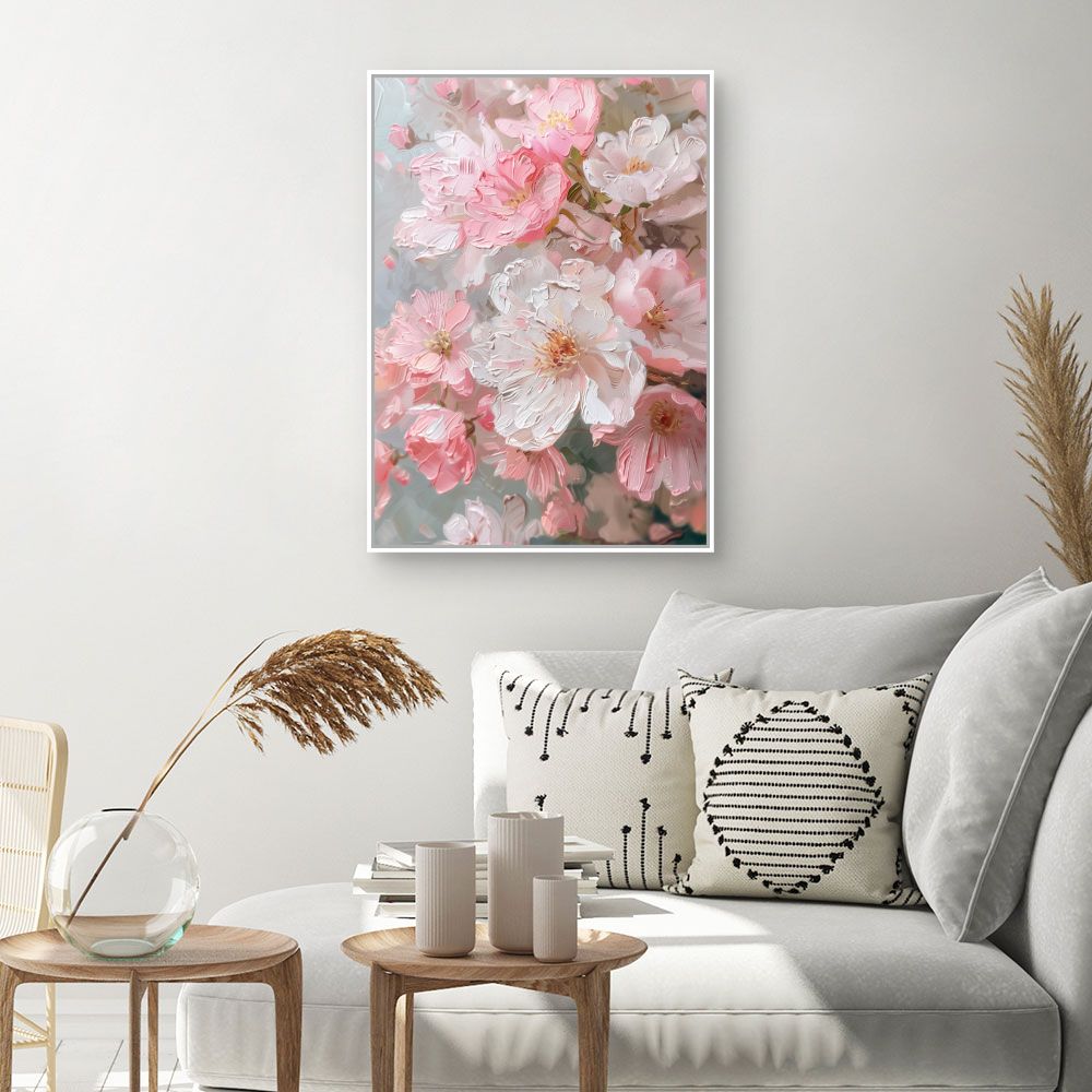 Toile "Fleurs délicates"