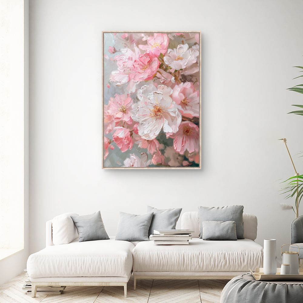 Toile "Fleurs délicates"