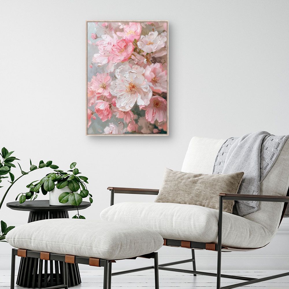 Toile "Fleurs délicates"