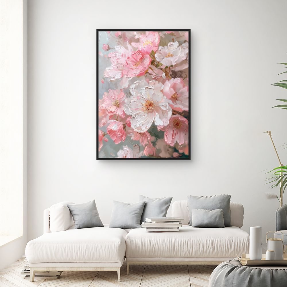 Toile "Fleurs délicates"