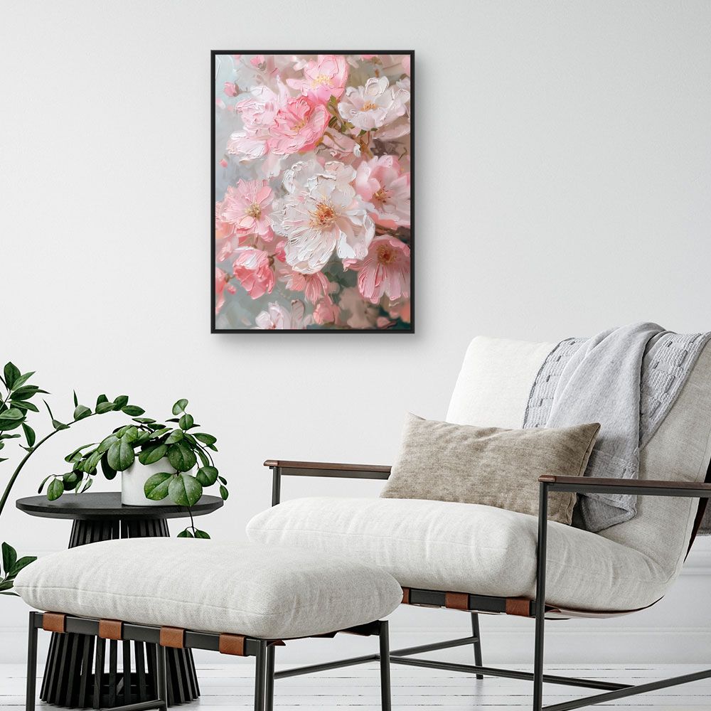 Toile "Fleurs délicates"