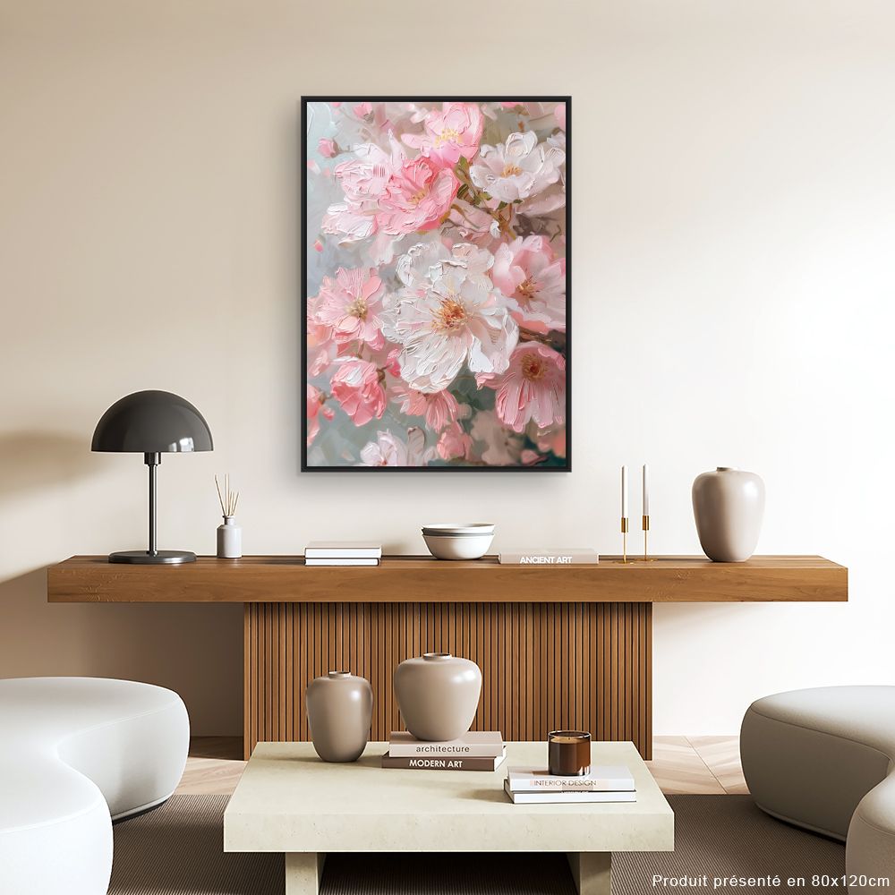 Toile "Fleurs délicates"