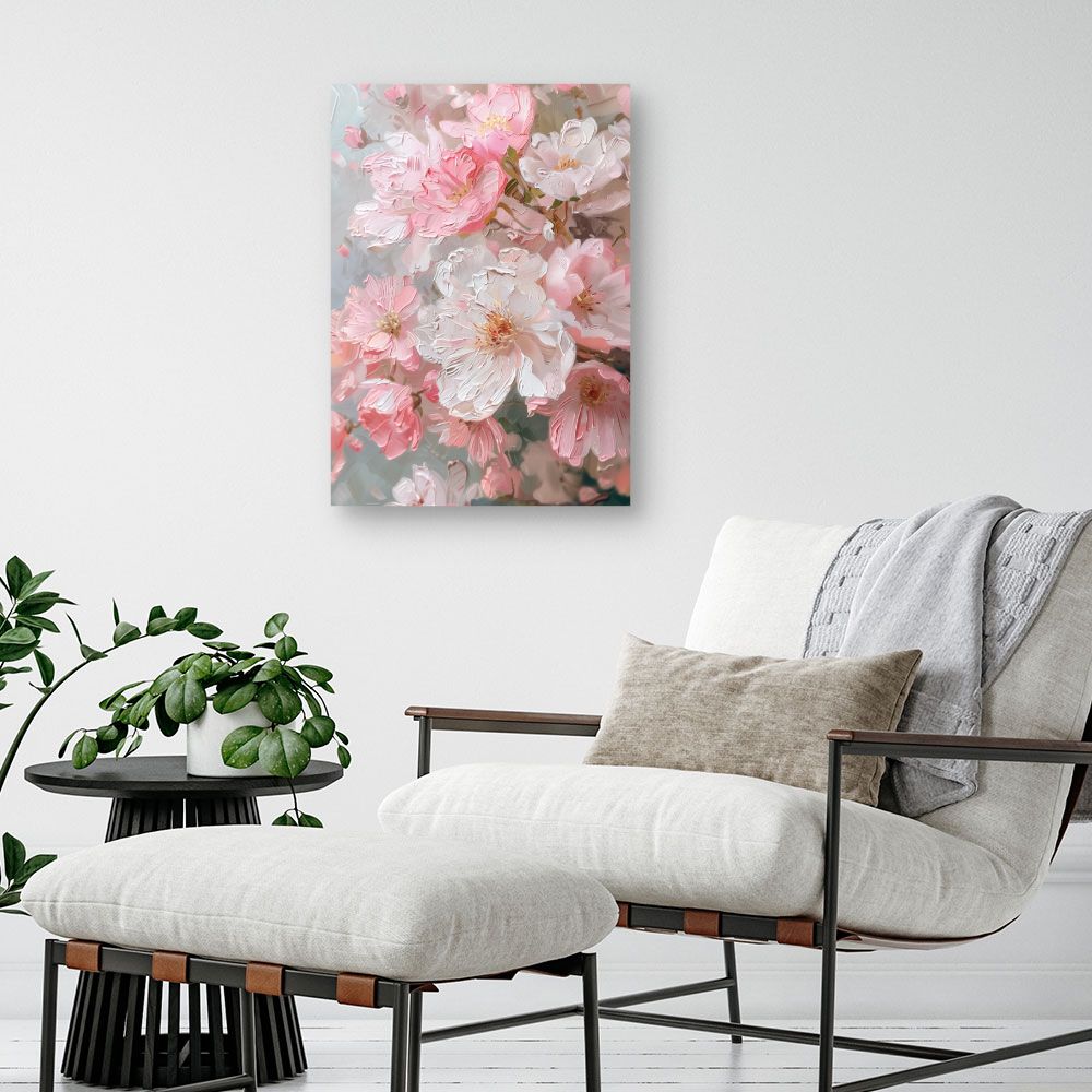 Toile "Fleurs délicates"