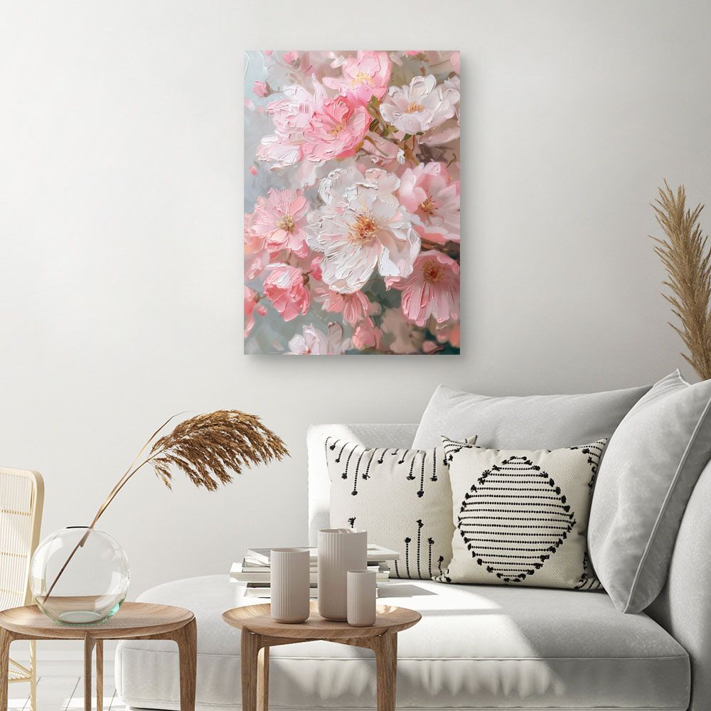 Toile "Fleurs délicates"