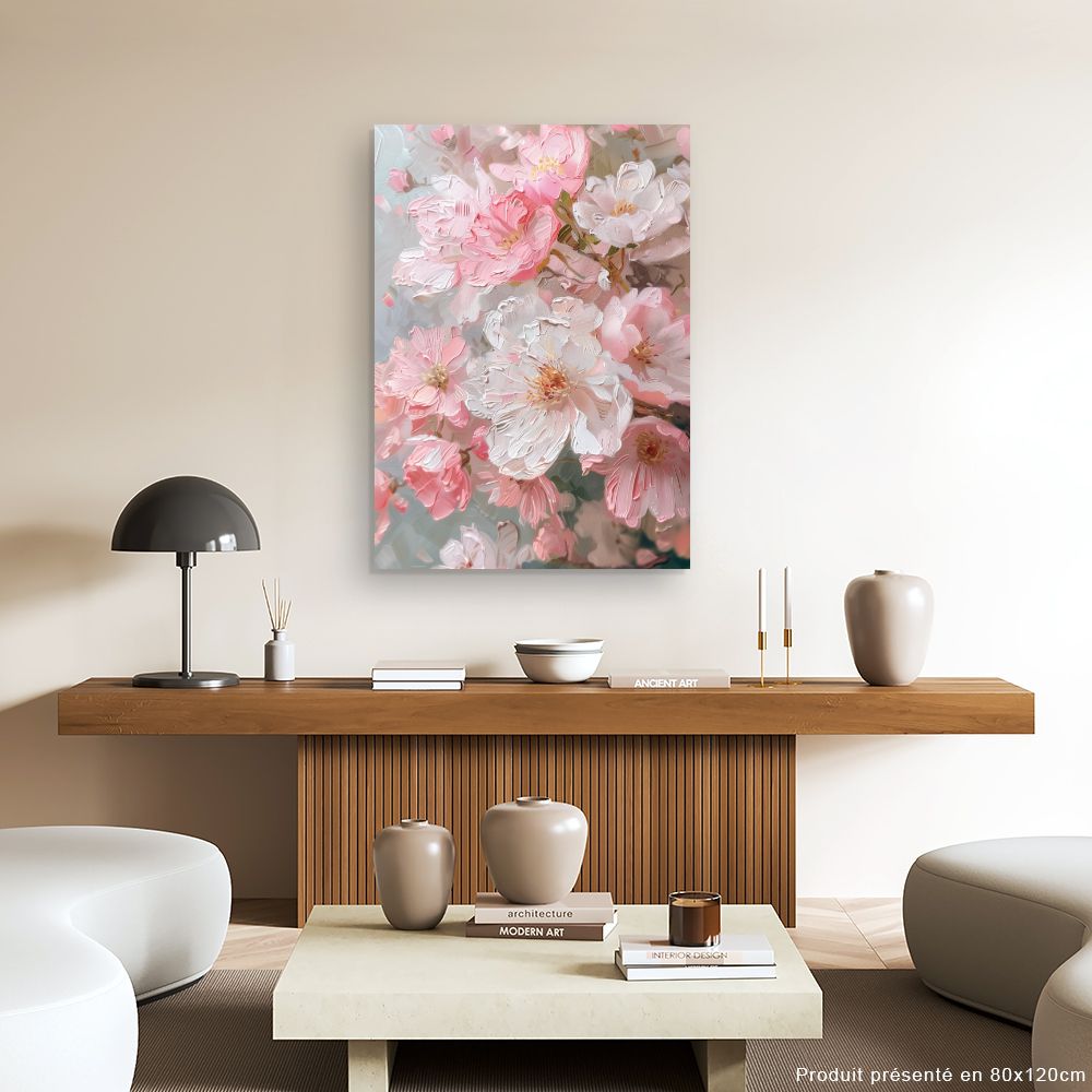 Toile "Fleurs délicates"