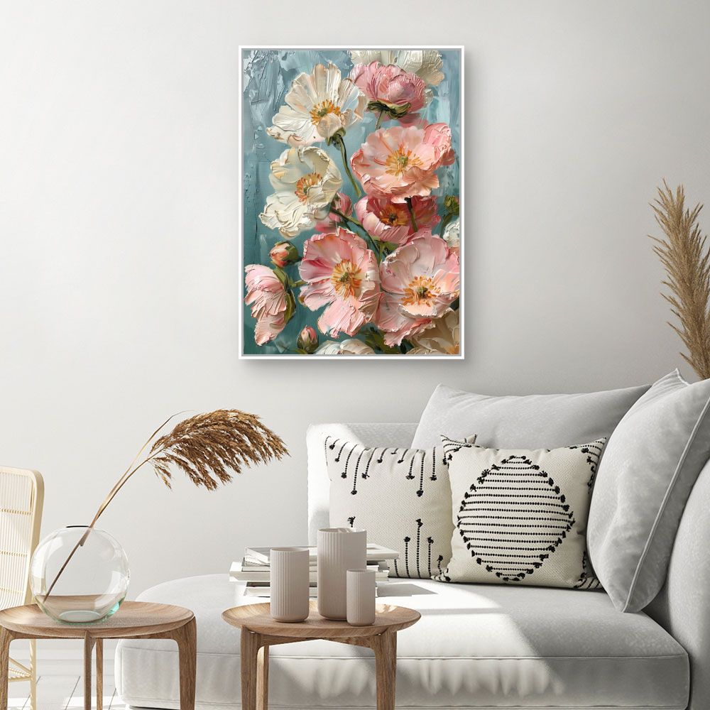 Toile "Fleurs délicates"