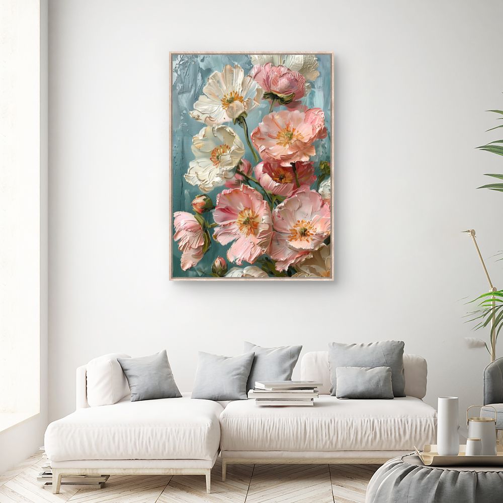 Toile "Fleurs délicates"