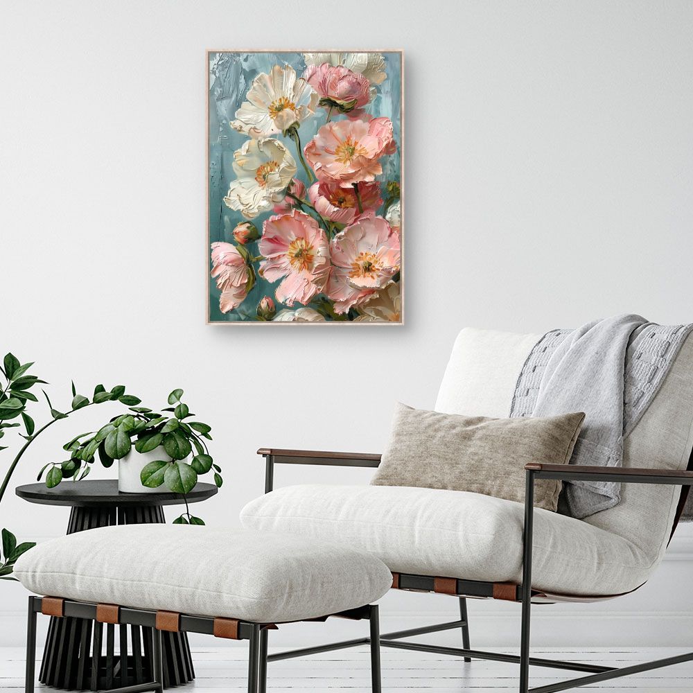 Toile "Fleurs délicates"