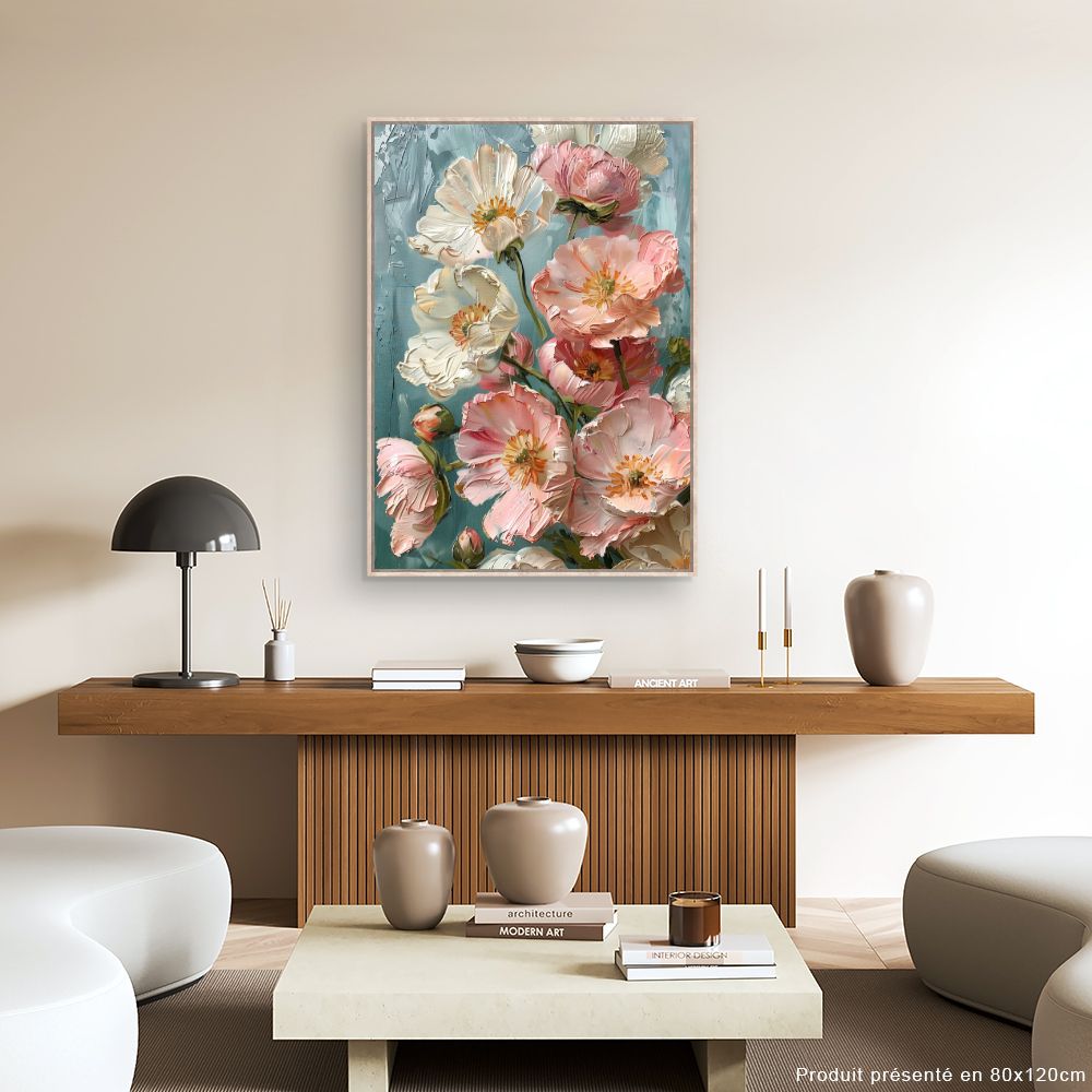 Toile "Fleurs délicates"