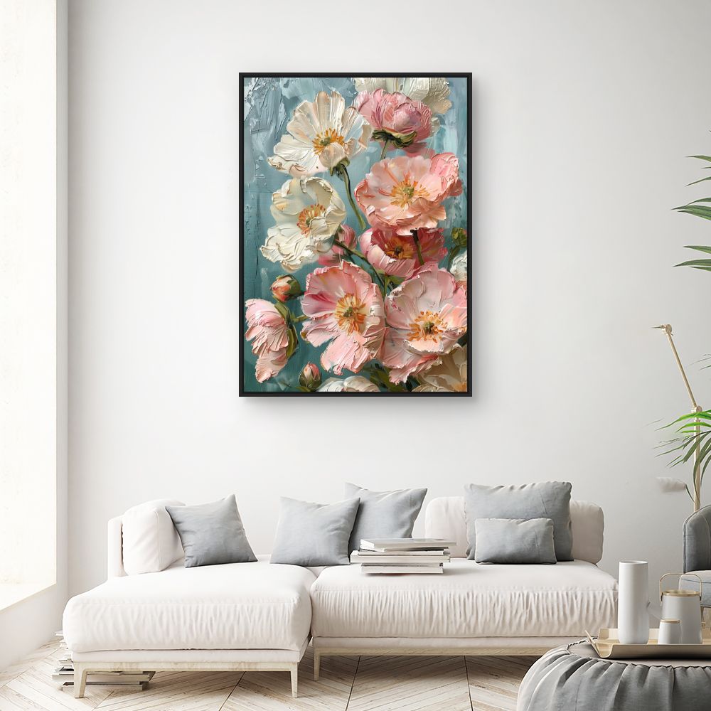 Toile "Fleurs délicates"