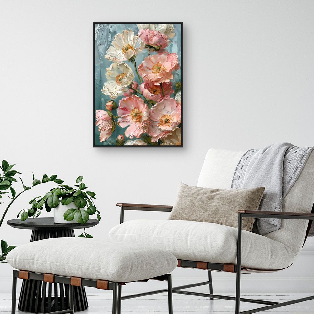 Toile "Fleurs délicates"