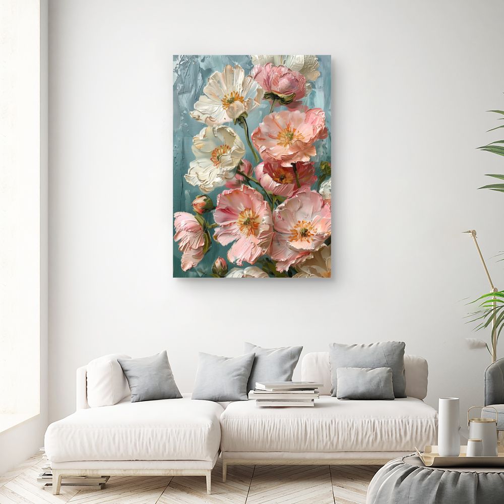 Toile "Fleurs délicates"