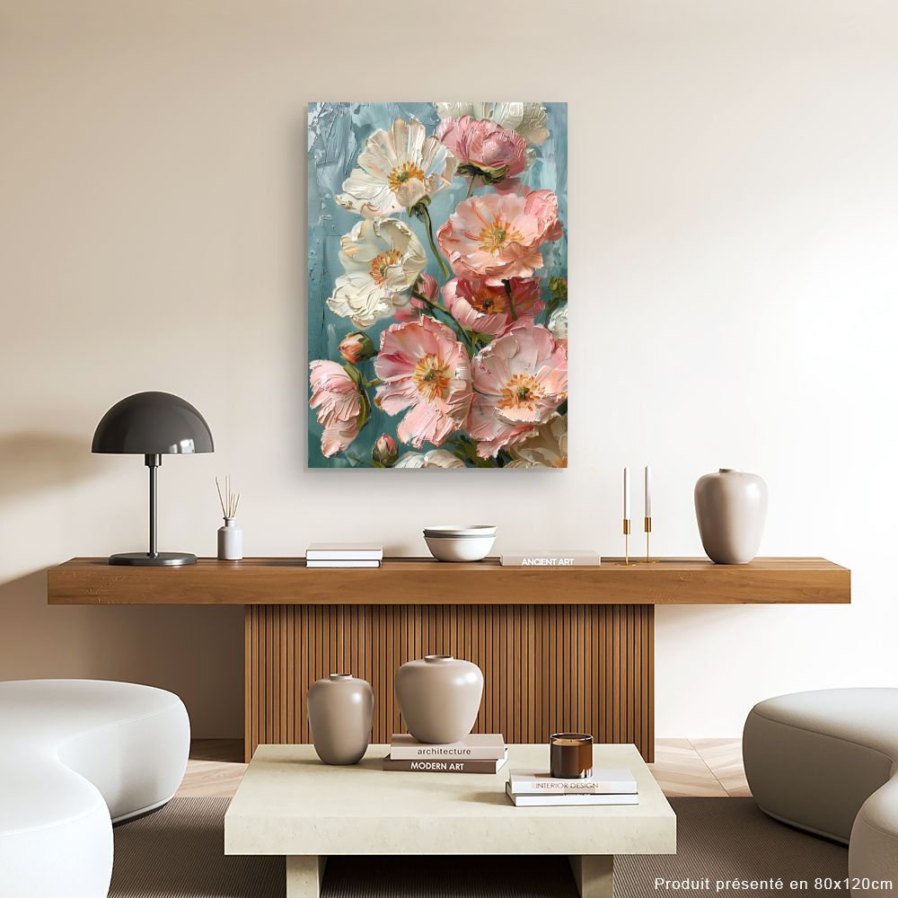 Toile "Fleurs délicates"