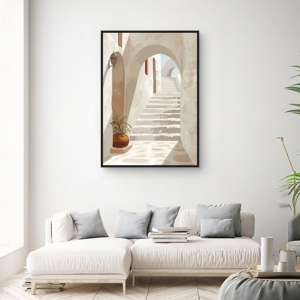 Schilderij "Mediterrane trappen"