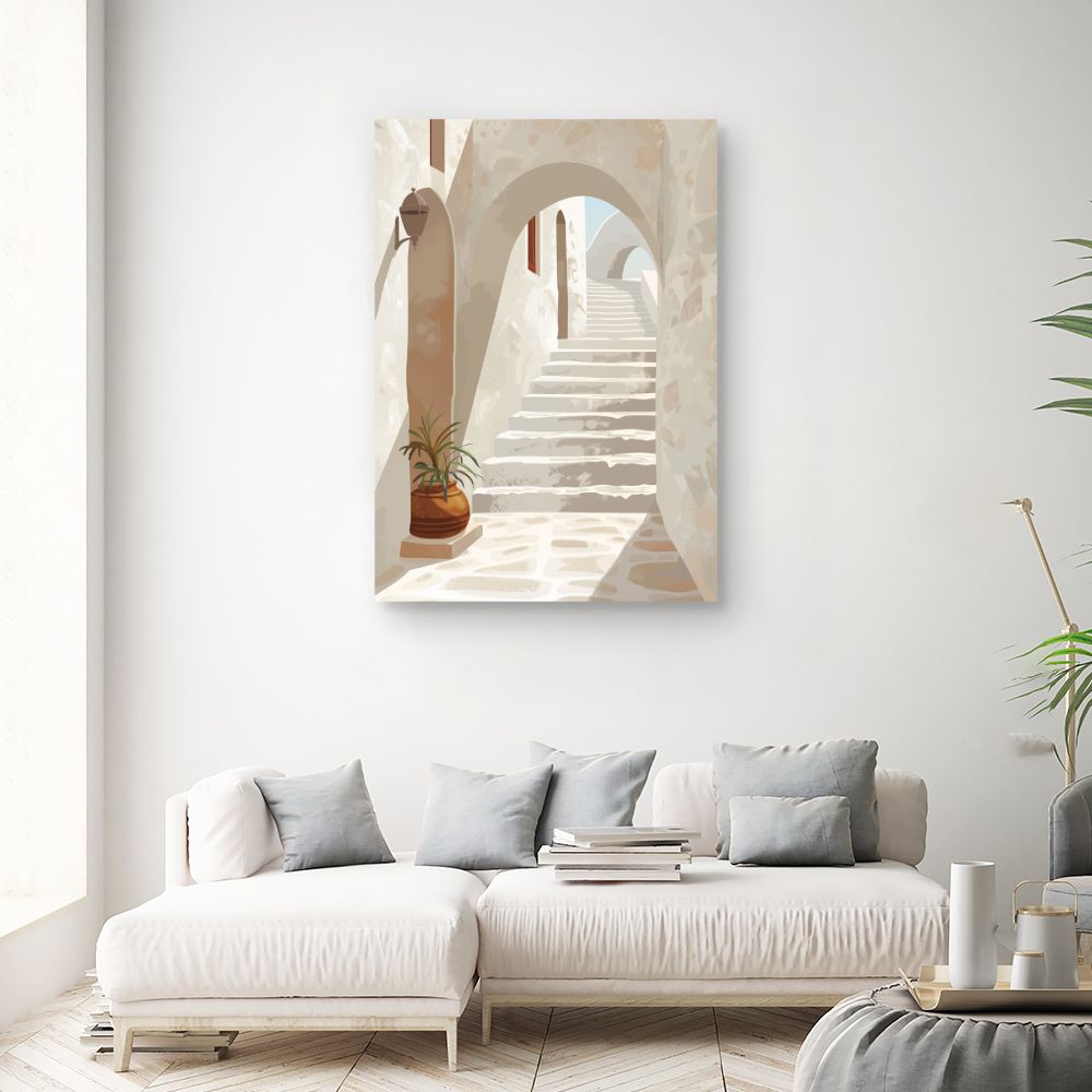 Schilderij "Mediterrane trappen"