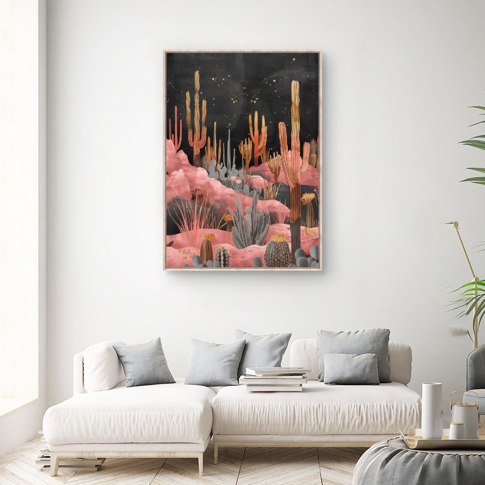 Schilderij "Betoverende Cactussen"