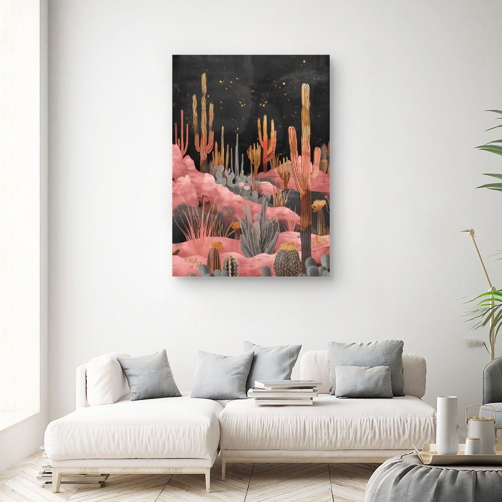 Schilderij "Betoverende Cactussen"