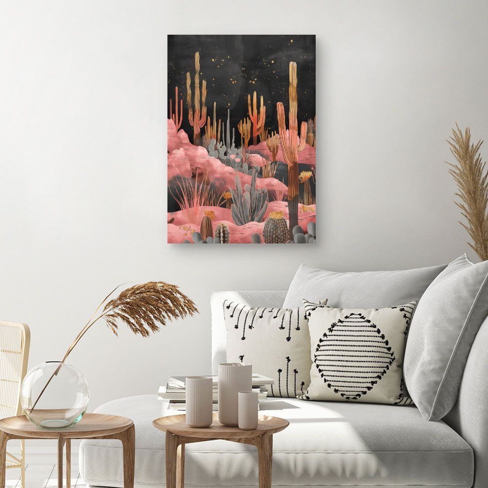 Schilderij "Betoverende Cactussen"
