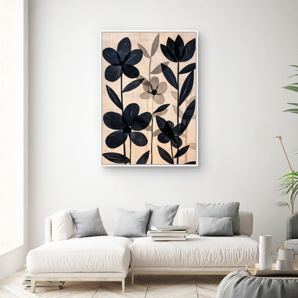 Toile "Fleurs élégantes"