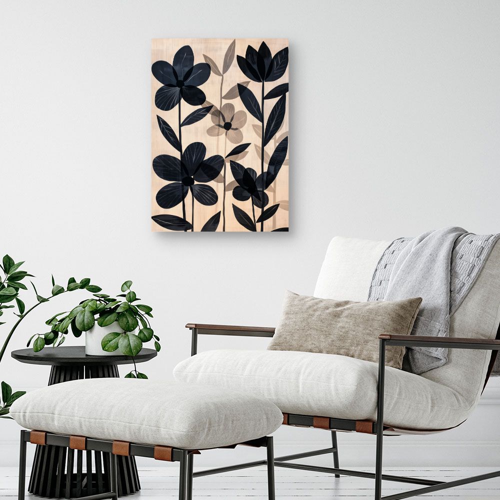 Toile "Fleurs élégantes"